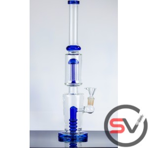 JELLYFISH WATER DROP GLASS PIPE BLUE 18inch